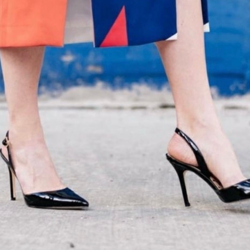 Sam Edelman Dora Black Patent Heels